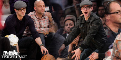Justin Timberlake asiste al partido Trailblazers-Lakers