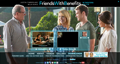 Visita la nueva página web interactiva de 'Friends With Benefits'